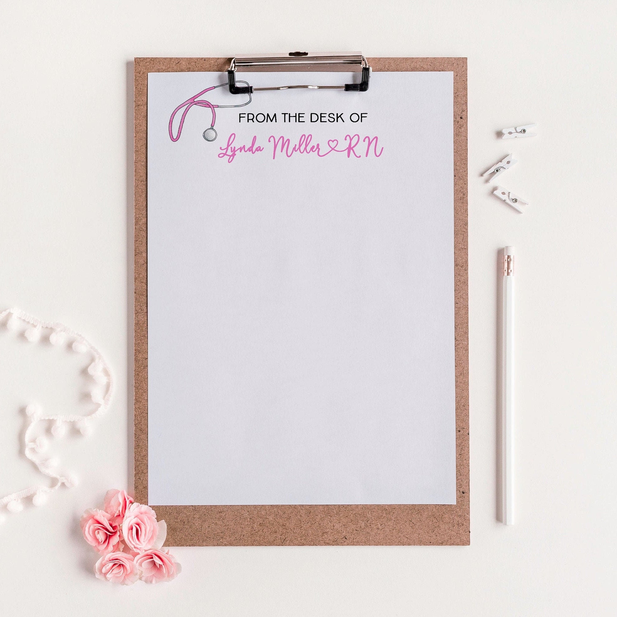 Nurse Notepad Personalized Notepad RN Notepad Gift Idea Etsy