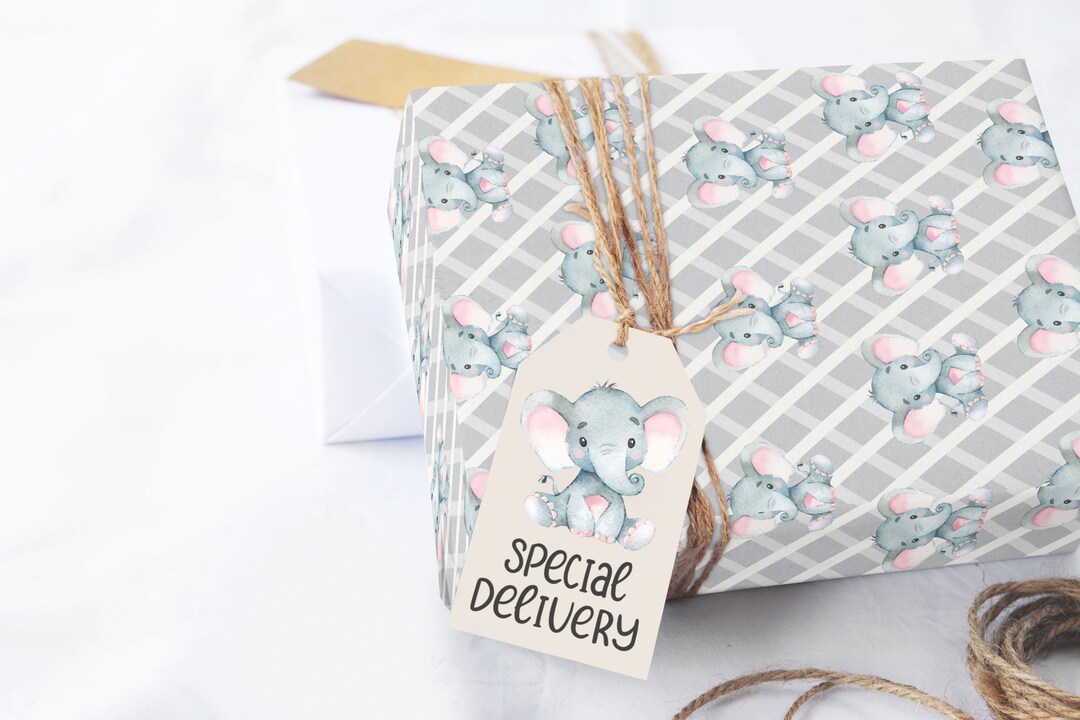 Pink Elephant Wrapping Paper Sheets, Wrapping Paper Roll, 20 X 29 - Etsy