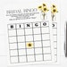 Sunflower Bridal Shower Games Printable, Rustic Mason Jar Bridal Bingo ...