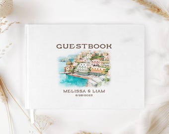 Beach Wedding Guest Book, Coastal Wedding Guestbook, Ocean Wedding Reception Sign In Book