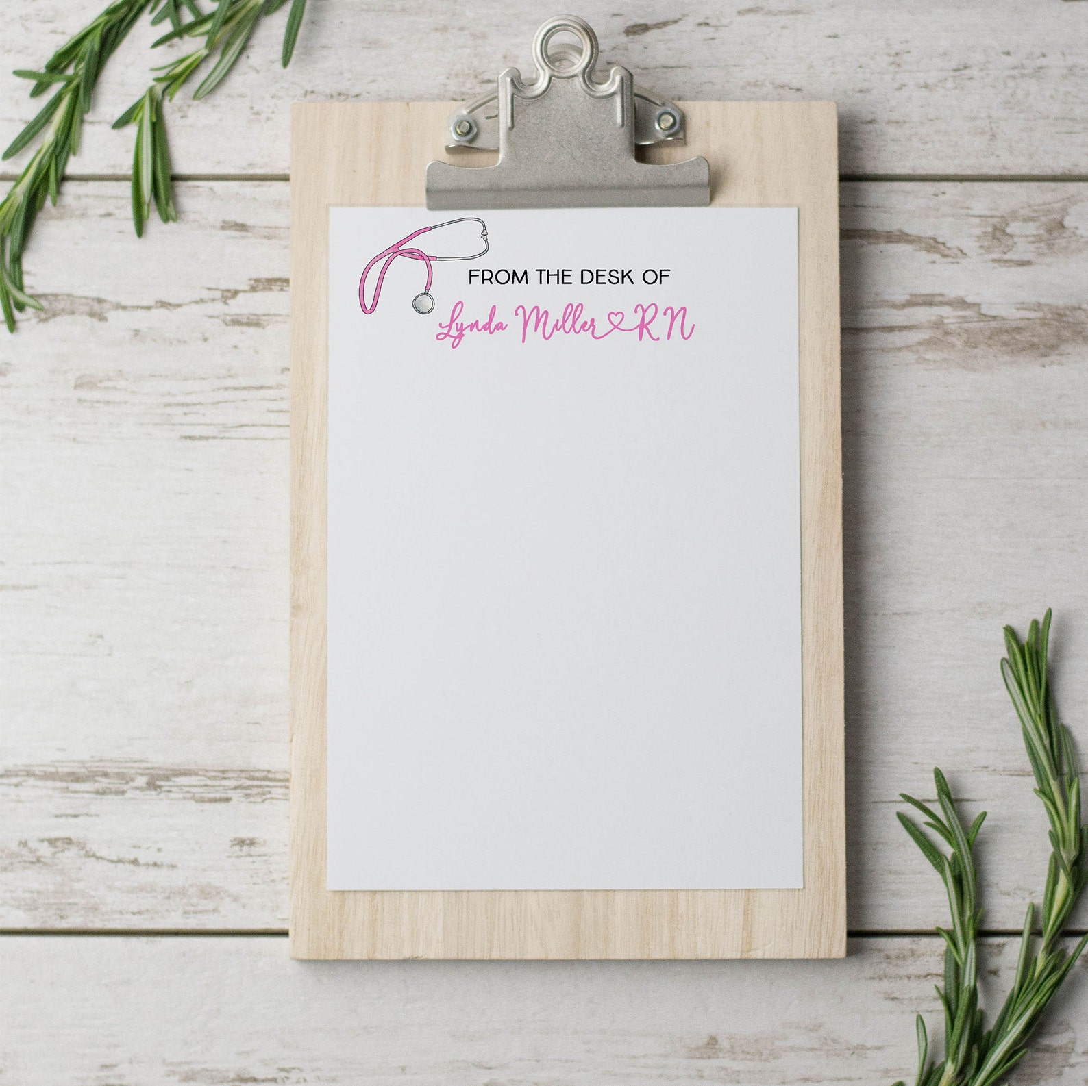 Nurse Notepad Personalized Notepad RN Notepad Gift Idea Etsy