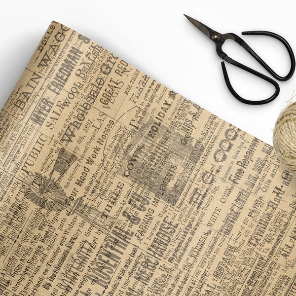 Newspaper Wrapping Paper Etsy