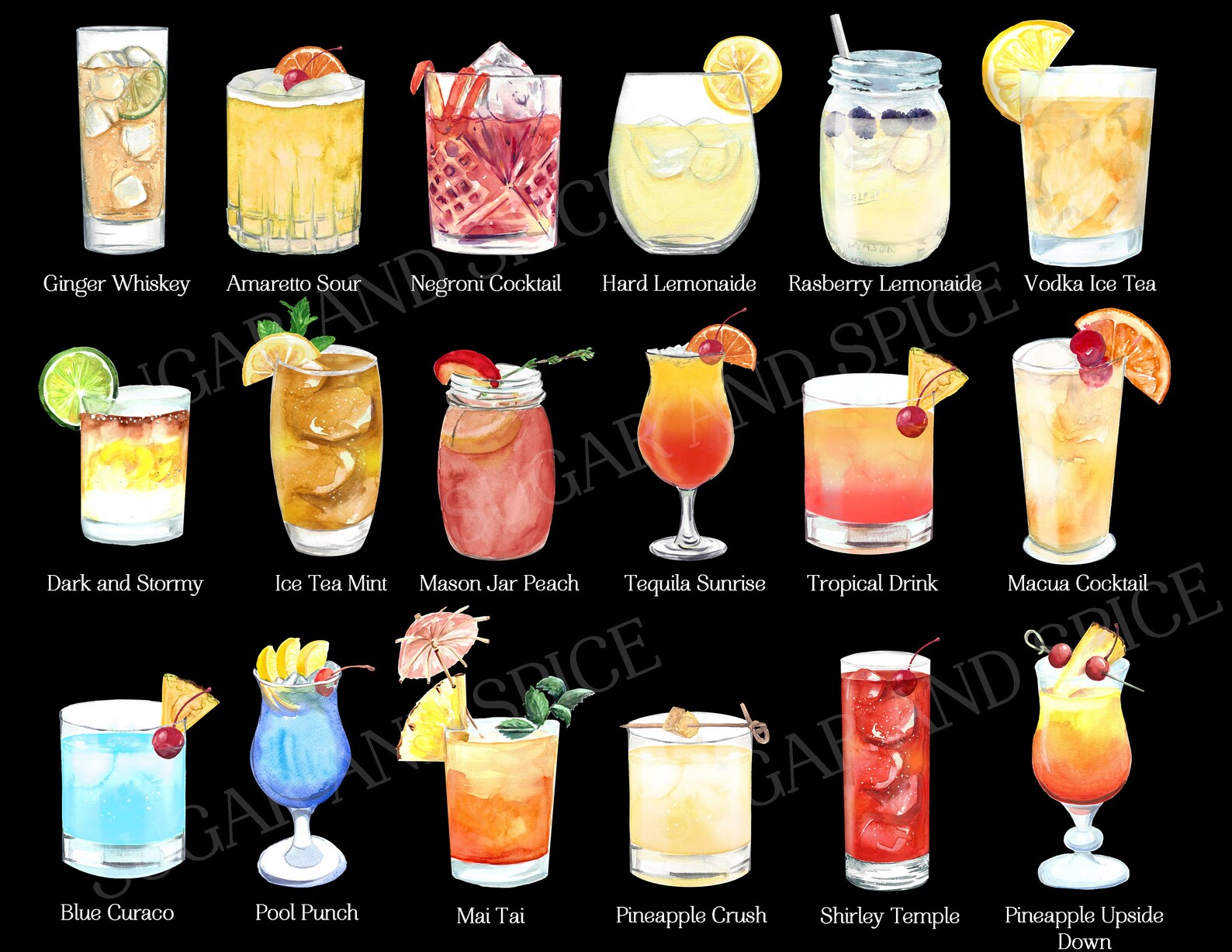 Wedding Signature Drinks Sign Printable Cocktail Menu Sign Etsy