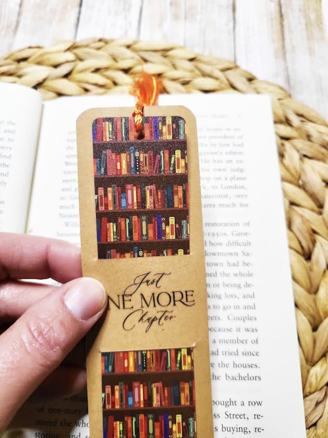 Bookshelf Bookmark With Tassel, Acrylic Reader Gift - Etsy