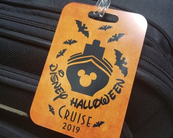 Cruise Halloween Luggage Tag, Personalized Luggage tags, FE Gift idea
