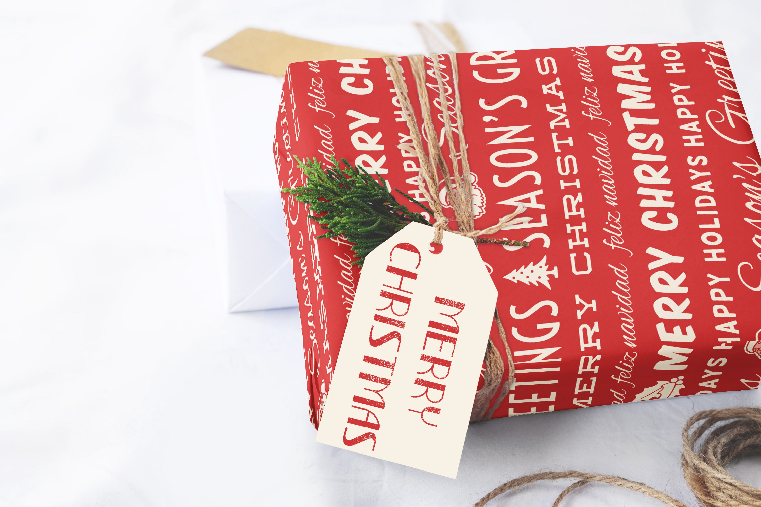 Red Christmas Wrapping Paper Sheets Wrapping paper roll Etsy