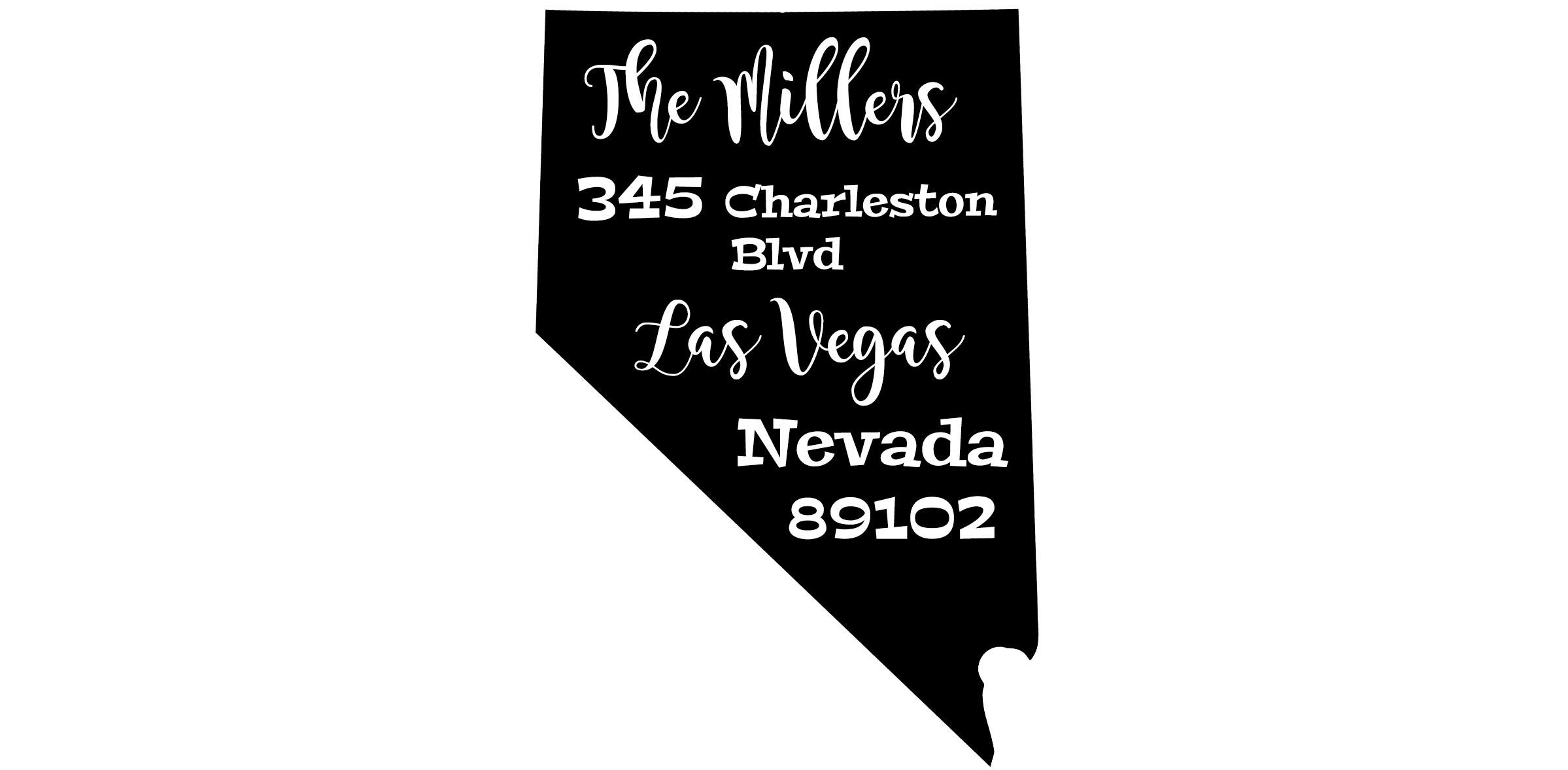 Nevada Address Stamp Personalized Nevada Return Address Etsy