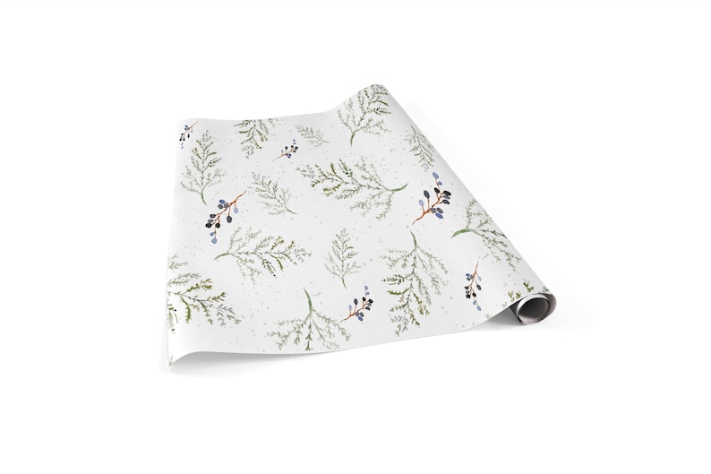 Rustic Winter Pine Wrapping Paper Woodland Wrapping Paper Sheets Holiday Gift Wrap Elegant Wrapping Paper Christmas Wrapping paper roll