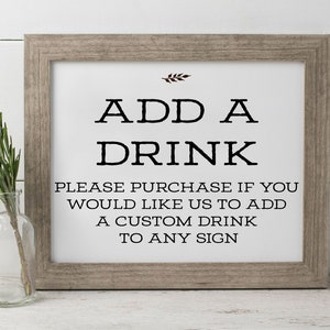 ADD A CUSTOM DRINK To Any Sign image 2