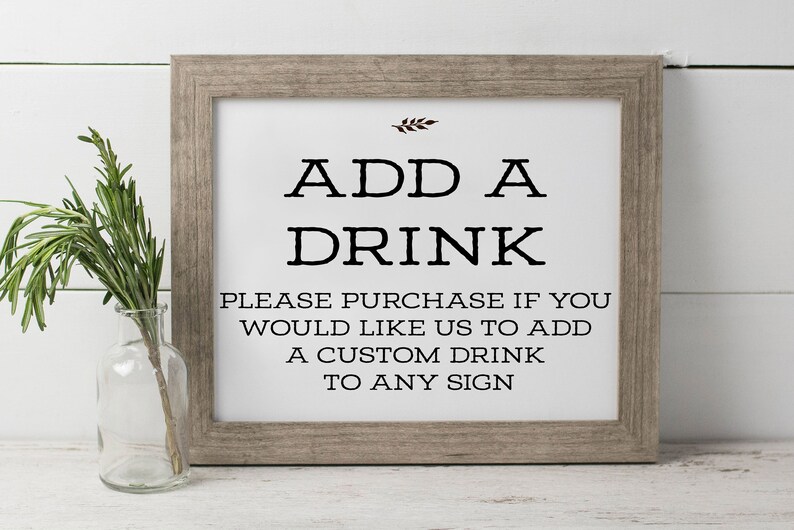 ADD A CUSTOM DRINK To Any Sign image 2