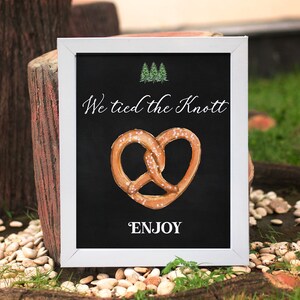 Pretzel Sign, Treat Sign, Wedding Bar Sign, Pretzel Bar Sign, Wedding Pretzel Bar Sign, wedding decor- Instant Download