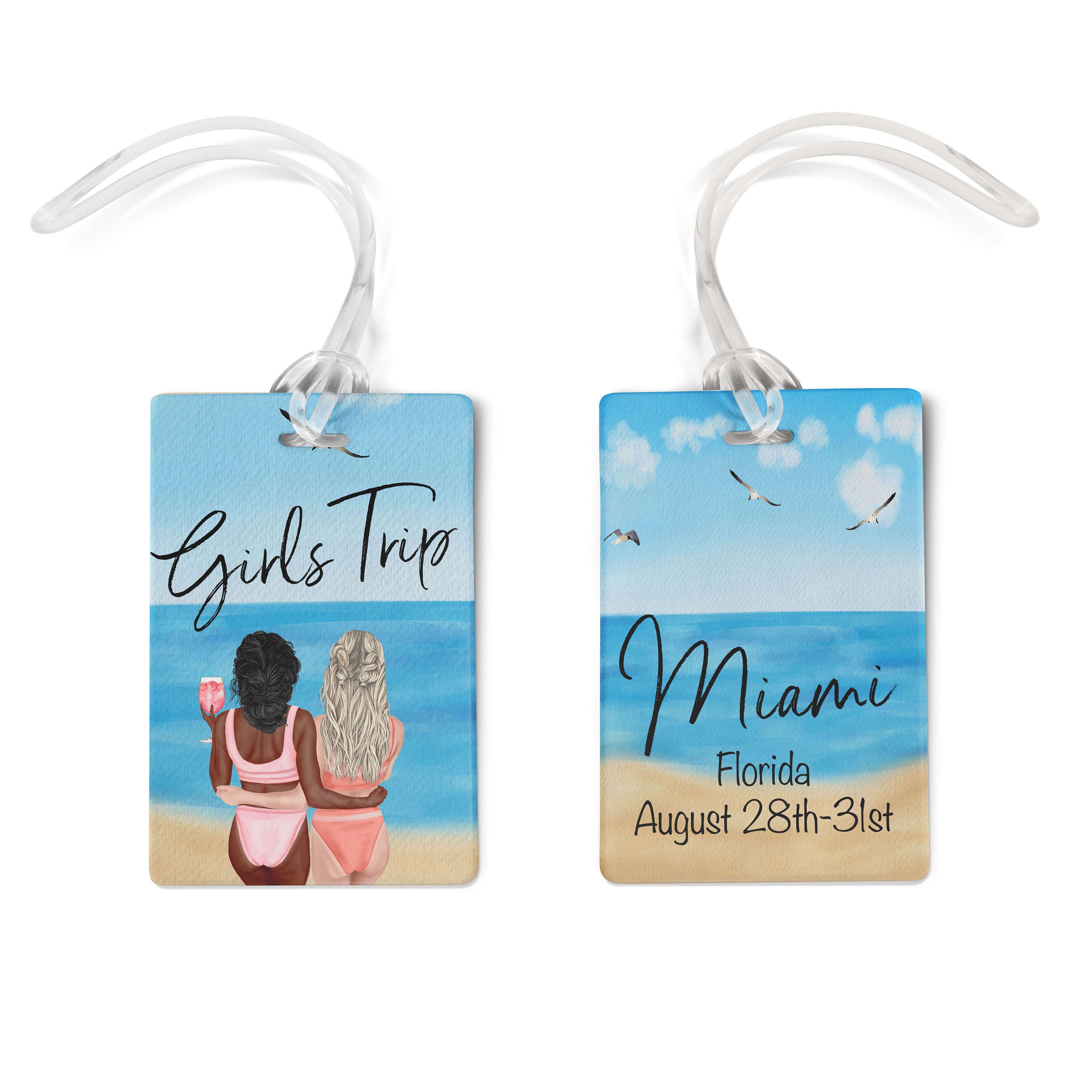 Girls Trip Luggage Tag Bridal Shower Luggage Tag Etsy