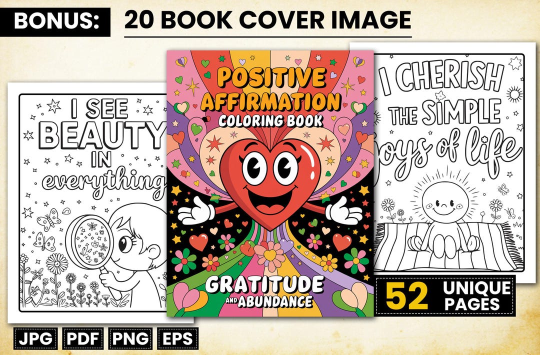 Positive Affirmation Adult Coloring Page - Ideal for Grown - Ups ...
