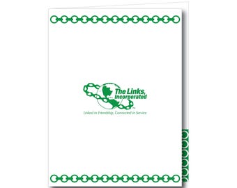 Carpeta de bolsillo con el logotipo de The Links, Incorporated