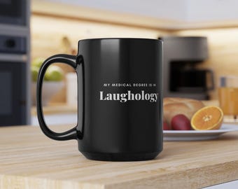 Laughology Black Mug (11oz, 15oz)