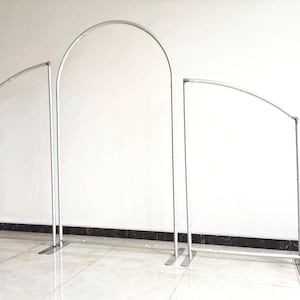 3PCs Thickened Aluminum Alloy Arch Backdrop Stand, Wedding Arch Stand Party Background, Balloon  Floral Ceremony Arch Stand