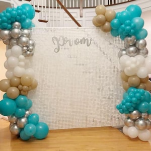 White Shimmer Wall, Upgraded with PC Grid Base Frame, Shimmer Backdrop, Sequin Wall Backdrop, Shimmer Wall Panels