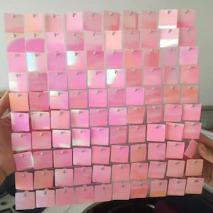 Fancy Pink Shimmer Wall, Upgraded with PC Grid Base Frame, Shimmer Backdrop, Sequin Wall Backdrop, Shimmer Wall Panels