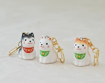 Shiba Inu figurines Keychain, Shiba figurine Keyring, Shiba Keychain, Shiba Keychain Charms, Shiba Bag Accessory, Shiba lover gift