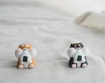 Shiba Inu figurines, Shiba figurine, Shiba Car Mirror Decor, Shiba Car ornament, Shiba room decor, Shiba lover gift