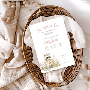 Once Upon a Time Baby Shower Invitation Template, Storybook Shower Invitation, New Chapter Baby Shower Invitation, Woodland Invitation