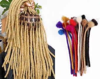 Extension per dreadlocks fatte a mano – Biondo (613), 10 ciocche per confezione