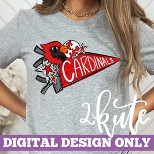Cardinals baseball pennant png, school spirit png, Cardinals baseball png, game day design, school mascot designs, team sports png