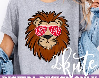 Game Day Lions png, lion spirit png, cheer png, school spirit design, lion shirt png, sports png, Game Day design, mom spirit shirt