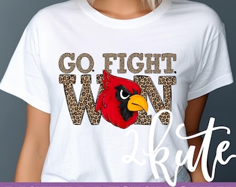 Cardinals game day png, school spirit png, Cardinals baseball png, game day design, school mascot designs, leopard print png, cardinals png
