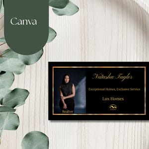 3 Luxury Real Estate Business Card Templates for Canva | Real Estate Templates | Luxury Realtor Canva Templates | Business Card Templates