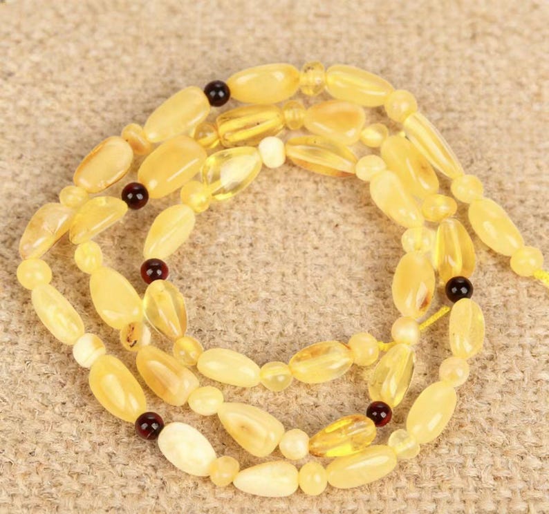 Natural Amber Beads Bulk – Raw Polished Irregular Shapes, Semi-Finished DIY Jewelry Supplies for Artisans & Designers image 5