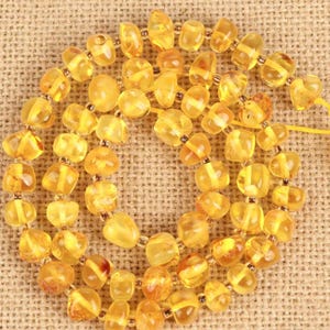 Natural Amber Beads Bulk – Raw Polished Irregular Shapes, Semi-Finished DIY Jewelry Supplies for Artisans & Designers image 6