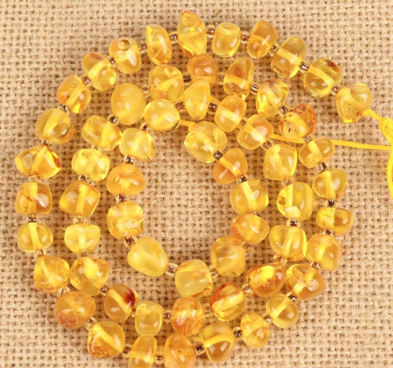 Natural Amber Beads Bulk – Raw Polished Irregular Shapes, Semi-Finished DIY Jewelry Supplies for Artisans & Designers image 6