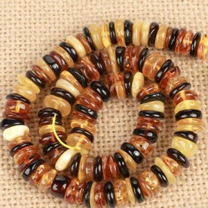 Natural Amber Beads Bulk – Raw Polished Irregular Shapes, Semi-Finished DIY Jewelry Supplies for Artisans & Designers image 3