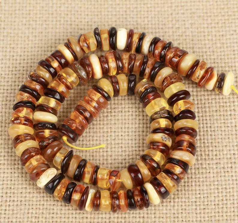 Natural Amber Beads Bulk – Raw Polished Irregular Shapes, Semi-Finished DIY Jewelry Supplies for Artisans & Designers image 14