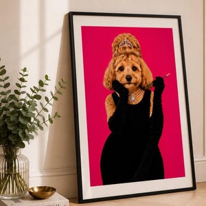 Miss Coco - Cockapoo Pop Art, Stampa di cane glamour, Ritratto di cane colorato, Poster di cane alla moda, Decorazione moderna per animali domestici, Regalo per gli amanti dei Cockapoo