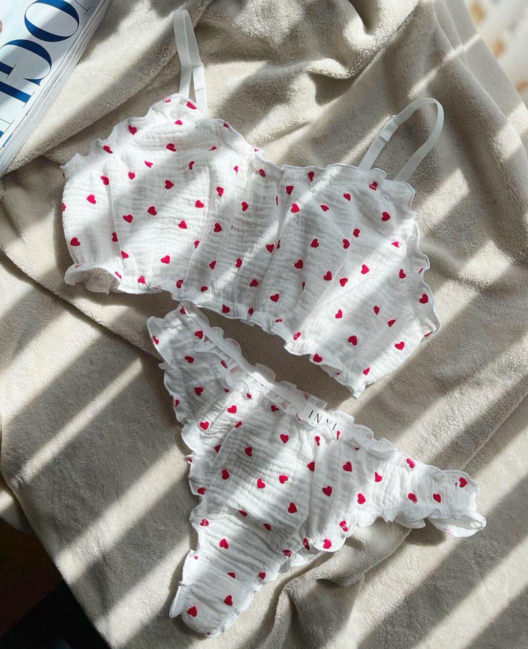Set of Underwear Top Panties, Lingerie/gift for Girlfriend / Organic