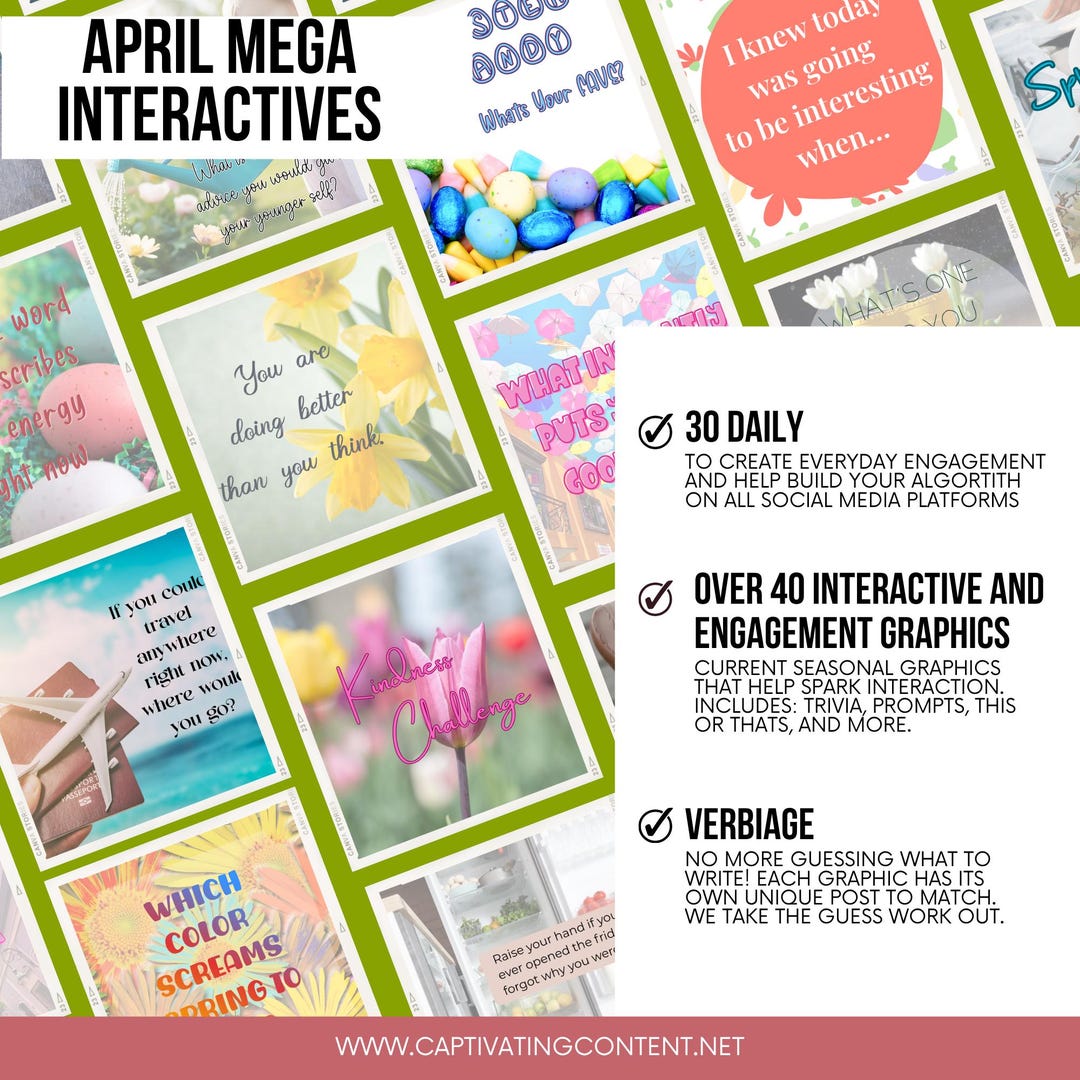 April MEGA Interactive Pack - Etsy