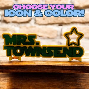 Custom Desk Name Plate, Personalized Teacher Doctor Any Job Sign, Office Gifts for Boss, Kids Name Signs, Cool Office Décor, 3D Printed Gift