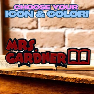 Custom Desk Name Plate, Personalized Teacher Doctor Any Job Sign, Office Gifts for Boss, Kids Name Signs, Cool Office Décor, 3D Printed Gift