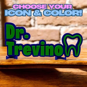 Custom Desk Name Plate, Personalized Teacher Doctor Any Job Sign, Office Gifts for Boss, Kids Name Signs, Cool Office Décor, 3D Printed Gift