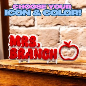 Custom Desk Name Plate, Personalized Teacher Doctor Any Job Sign, Office Gifts for Boss, Kids Name Signs, Cool Office Décor, 3D Printed Gift
