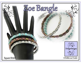 Tila Beading Pattern, Tutorial, Bangle - ZOE