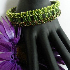 Beading Tila Pattern, Tutorial, Bangle JEEPER CREEPER image 5