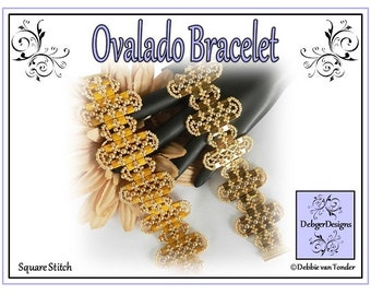 Beading Pattern, Tutorial, Bracelet - OVALADO