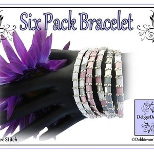 Tila Beading Pattern, Tutorial, Bracelet - SIX PACK