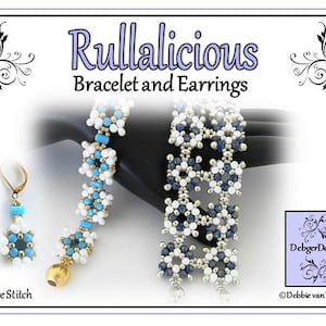 Beading Pattern, Tutorial, Bracelet and Earrings - RULLALICIOUS