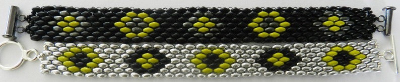 Beading Pattern, Tutorial, Bracelet FLOWER DROPLETS image 5