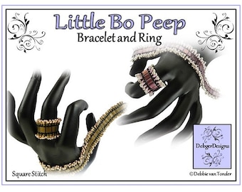Tila Beading Pattern, Tutoriel, Bracelet et Bague - LITTLE BO PEEP