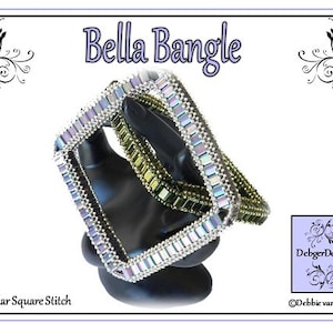 Beading Tila Pattern, Tutorial, Bangle BELLA image 1